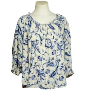 Cato Blue Beige Top Sz 22/24